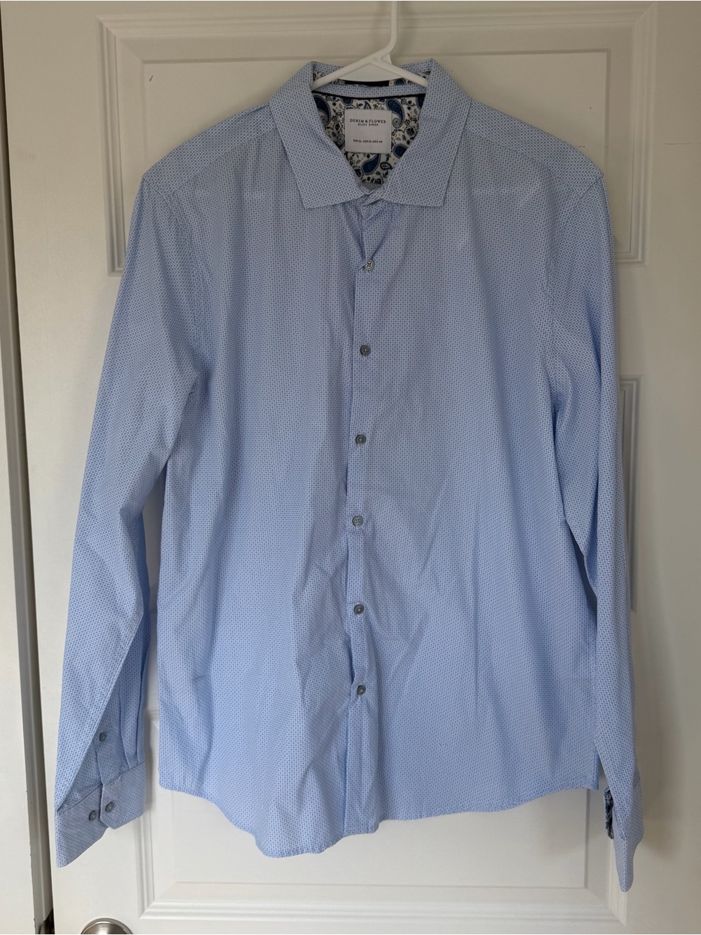 Denim & Flower Light Blue Men's Dress Shirt